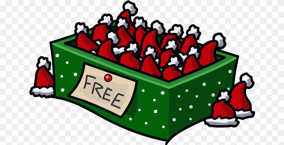 Santa Hat Box Club Penguin Christmas, People, Person, Head, Bulldozer Free Png Download