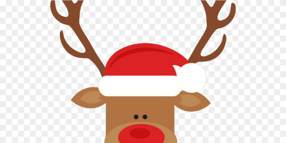 Santa Hat Clipart Cute Reindeer With Santa Hat, Animal, Deer, Mammal, Wildlife Free Transparent Png