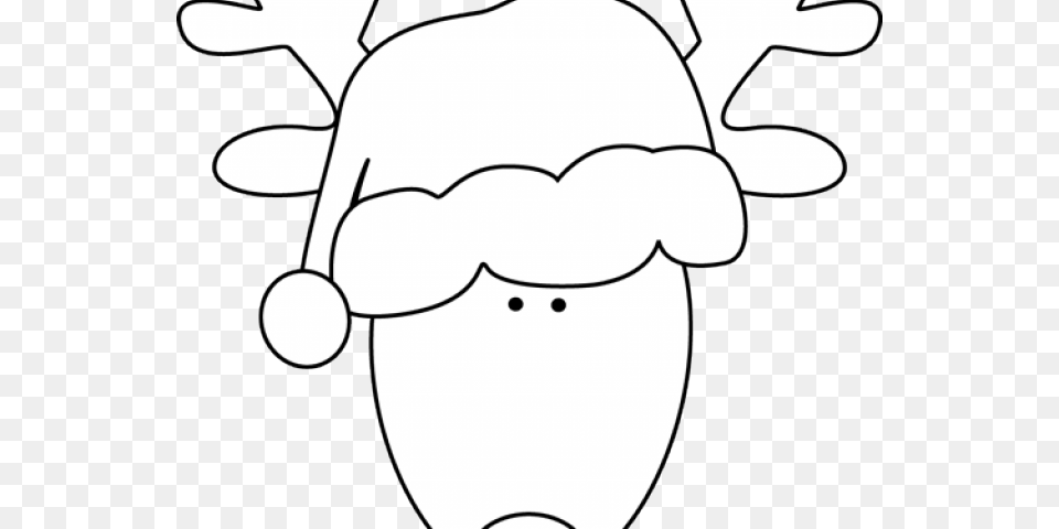 Santa Hat Clipart Head, Stencil, Person, Face, Baby Free Png