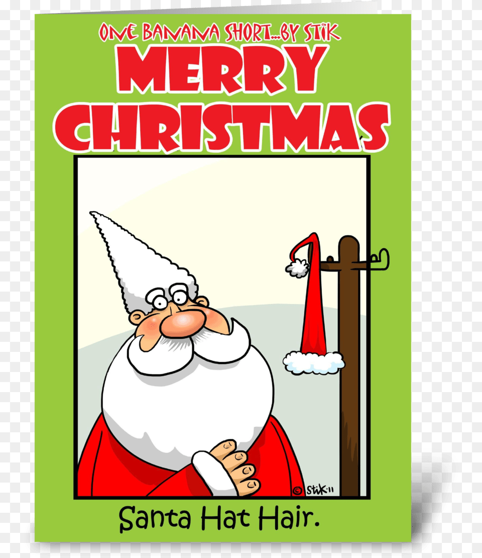 Santa Hat Hair Santa Claus, Book, Comics, Publication, Advertisement Png Image