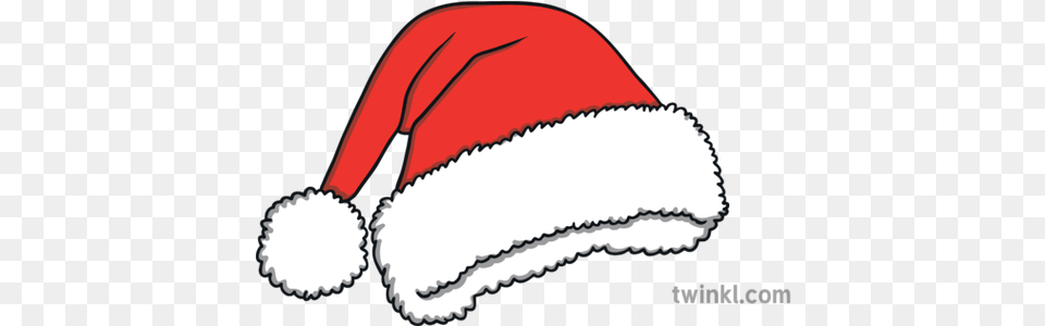 Santa Hat Illustration Twinkl Christmas Hat Illustration, Cap, Clothing, Glove, Food Free Png