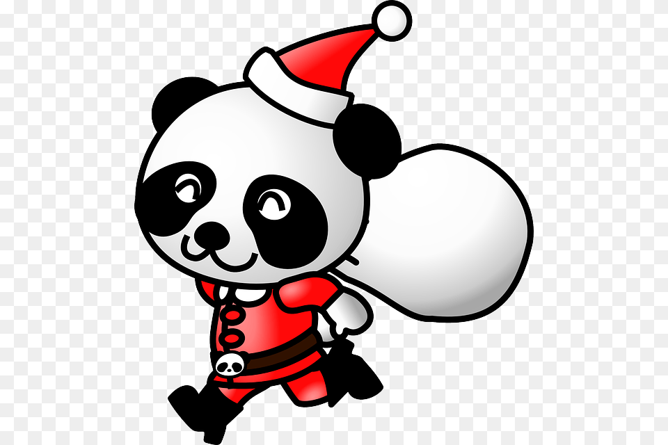 Santa Hat Panda Santa Panda Png Image