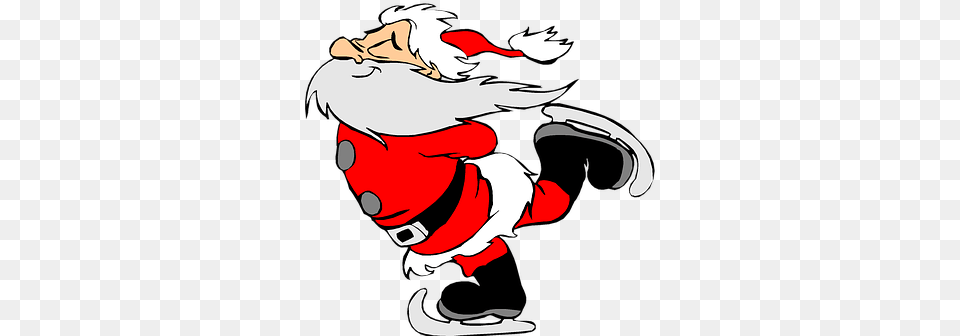 Santa Hat U0026 Christmas Images Pixabay Cartoon Christmas Ice Skating, Book, Comics, Publication, Baby Png Image