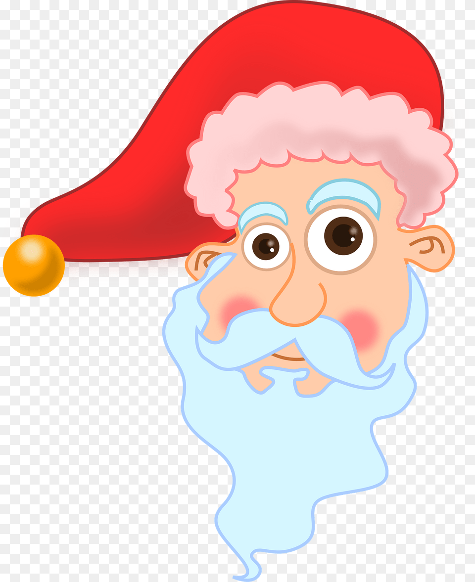 Santa Head Clipart, Face, Person, Baby Free Png