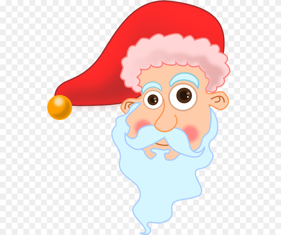 Santa Head Clipart Cartoon, Baby, Person, Face Free Png Download