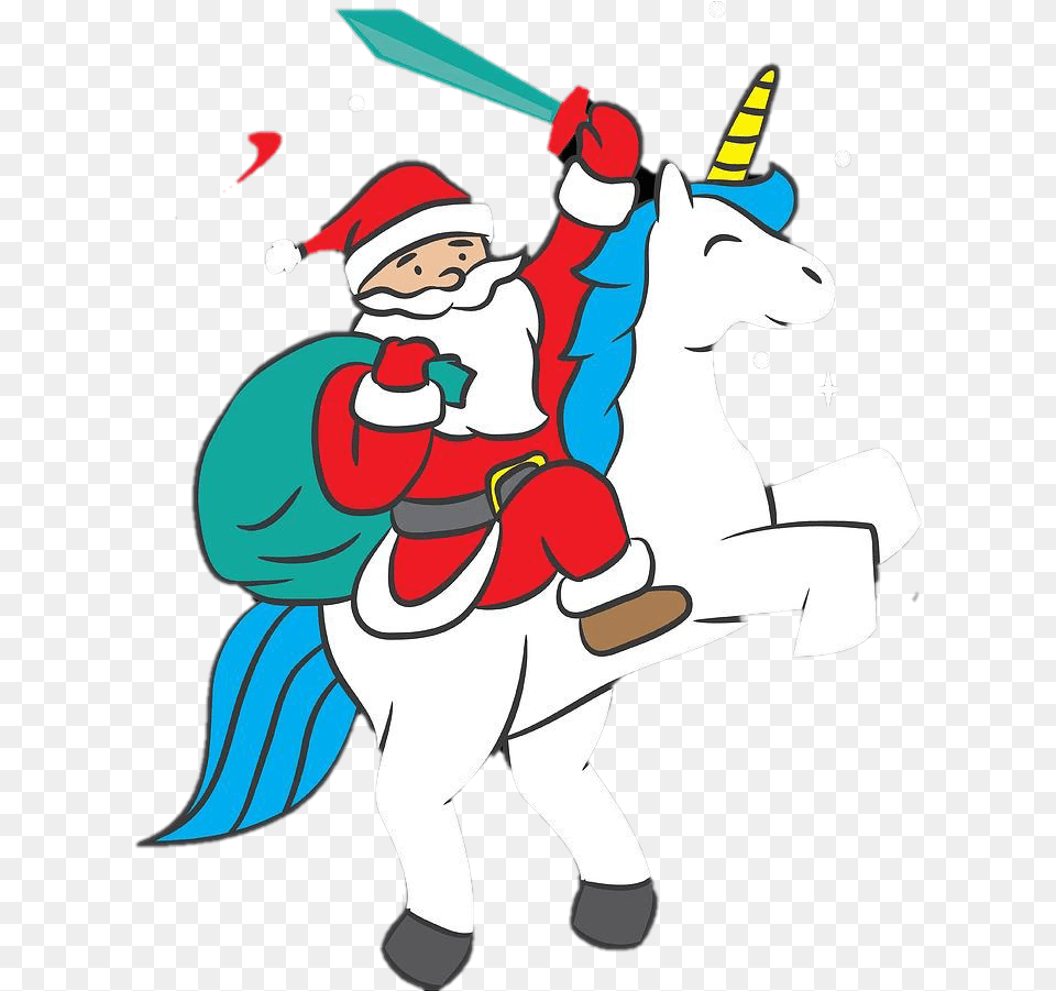 Santa Holiday Unicorn, People, Person, Baby, Face Png Image