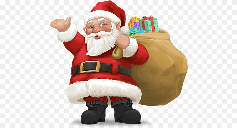 Santa Images 3 Image Merry Christmas To All My Family And Friends, Baby, Person, Body Part, Hand Free Png