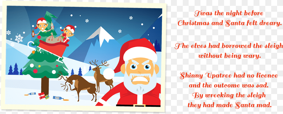 Santa In The Snow Santa Claus, Mail, Envelope, Greeting Card, Baby Free Transparent Png