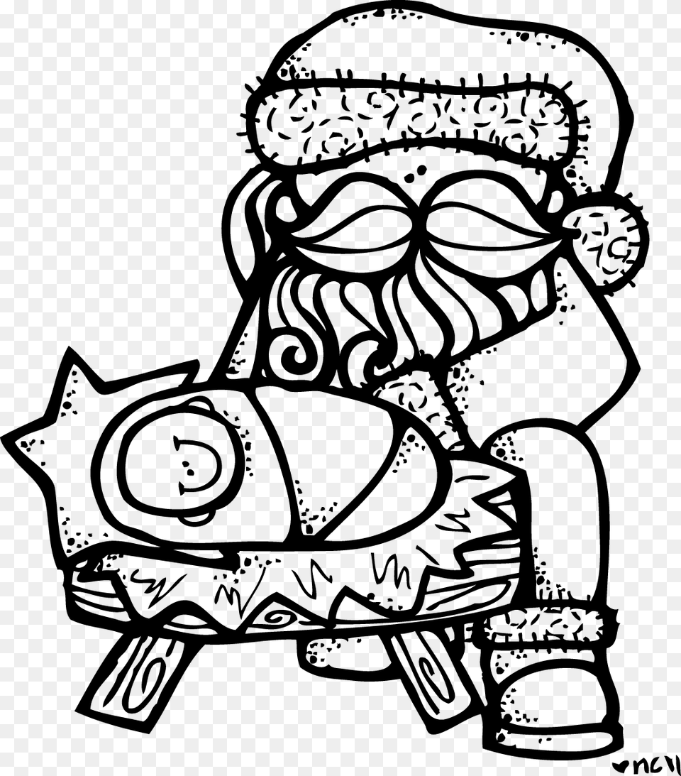 Santa Jesus Cliparts, Gray Free Png Download