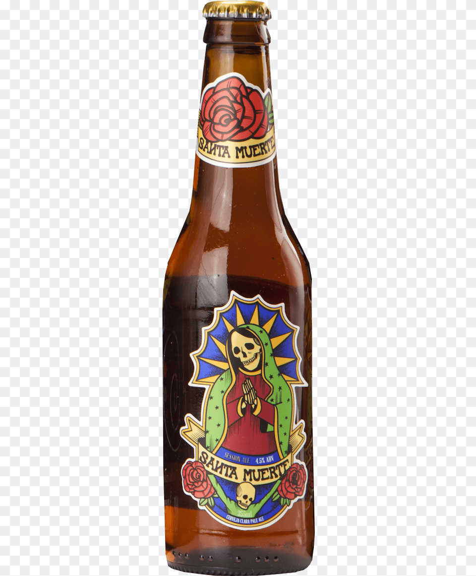 Santa Muerte Santa Muerte Cerveja, Alcohol, Beer, Beer Bottle, Beverage Free Png Download