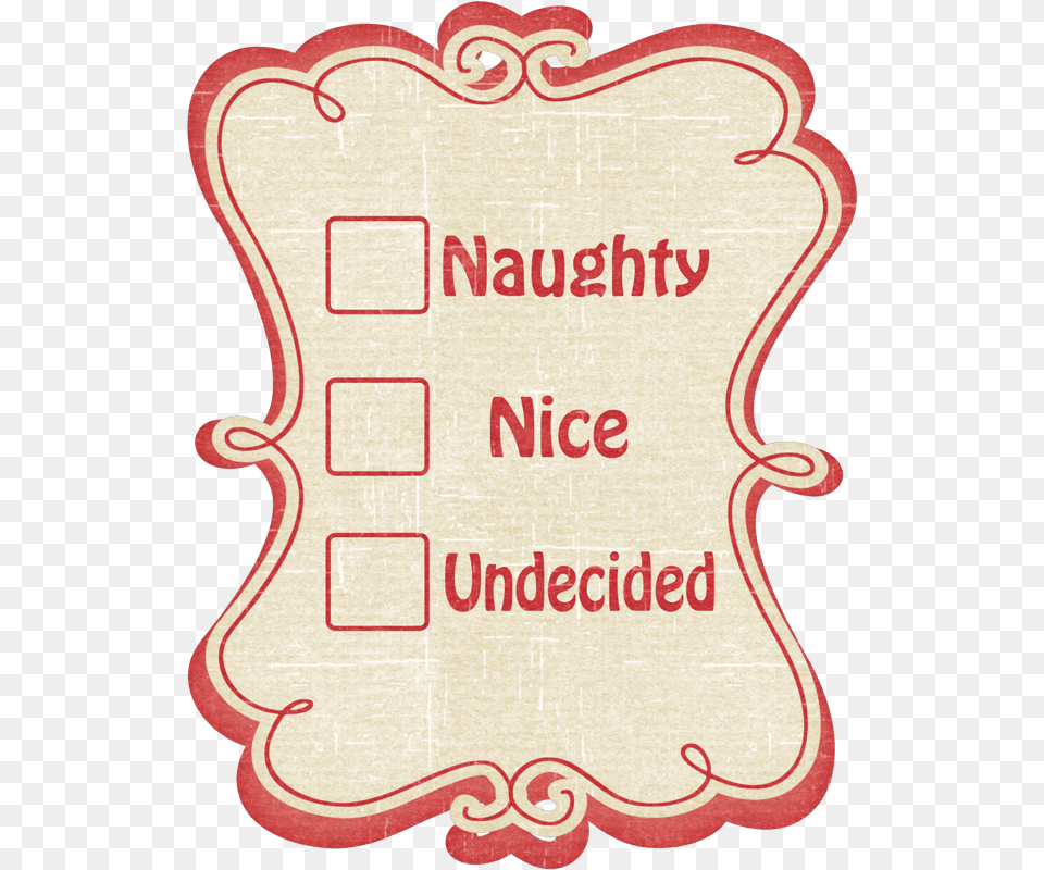 Santa Naughty And Nice List Clipart, Home Decor, Text Free Png Download