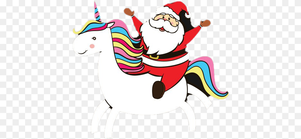Santa On Unicorn Photos, Baby, Person, Clothing, Hat Png