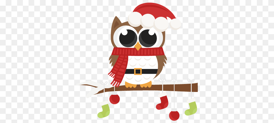Santa Owl Scrapbook Clip Art Christmas Cut Outs For Cricut Cute, Food, Fruit, Plant, Produce Free Transparent Png