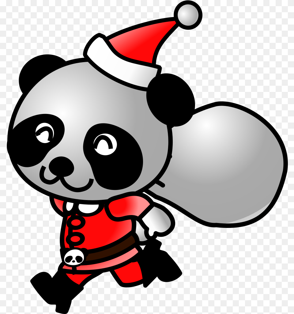Santa Panda 2 Svg Clip Arts Cartoon Christmas Panda, Baby, Person Png