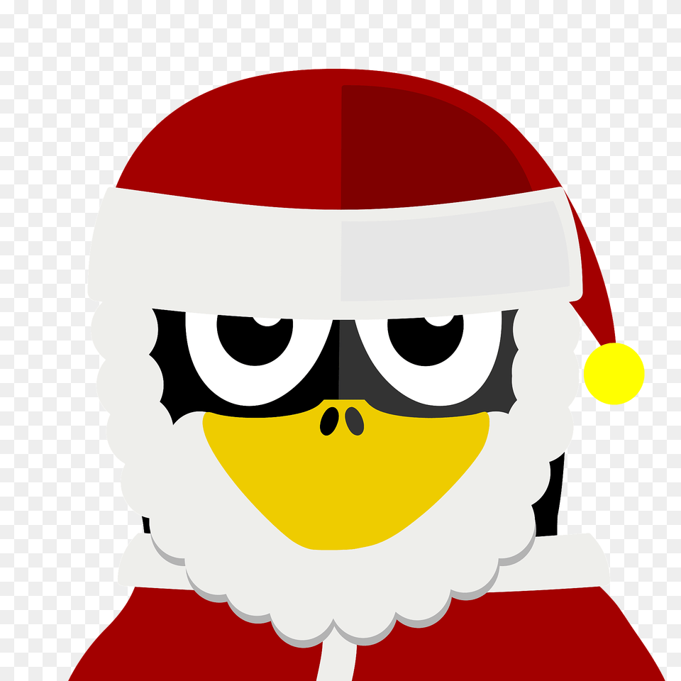 Santa Penguin Clipart, Logo, Nature, Outdoors, Snow Png Image