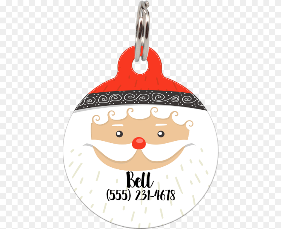 Santa Personalized Dog Id Tag For Petsclass Lazyload Pendant, Accessories, Earring, Jewelry, Birthday Cake Free Transparent Png