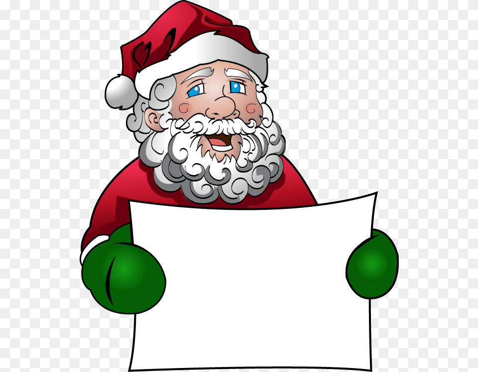 Santa Santa Holding Sign Clipart, Elf, Baby, Person, Face Free Png Download