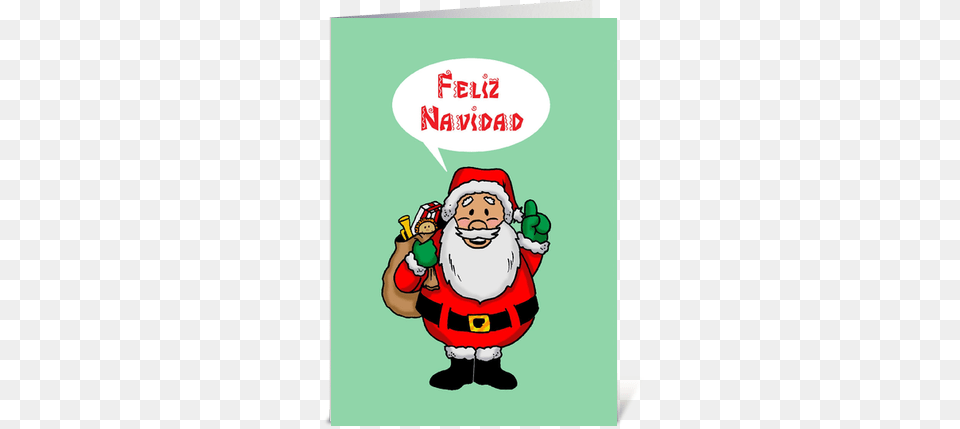 Santa Saying Feliz Navidad, Baby, Person, Advertisement, Poster Png Image