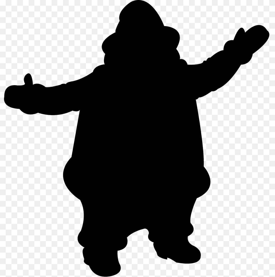 Santa Silhouette, Person Free Png Download