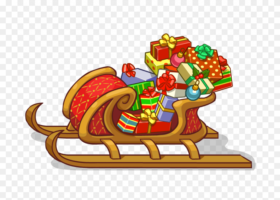 Santa Sl Sleigh Santa, Bulldozer, Machine, Sled Free Png Download