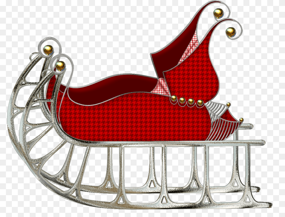 Santa Sleigh, Furniture, Bed Png Image