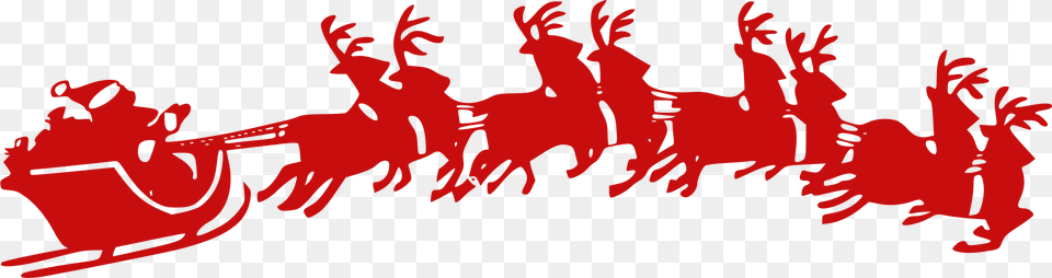 Santa Sleigh, Art Free Png Download