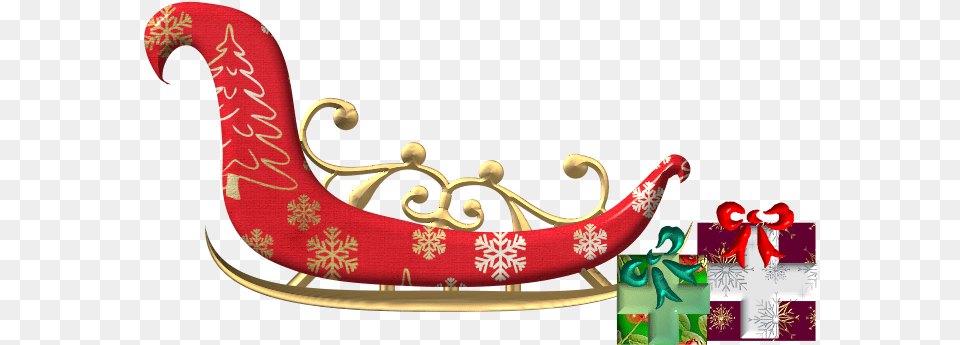 Santa Sleigh, Smoke Pipe, Furniture Png