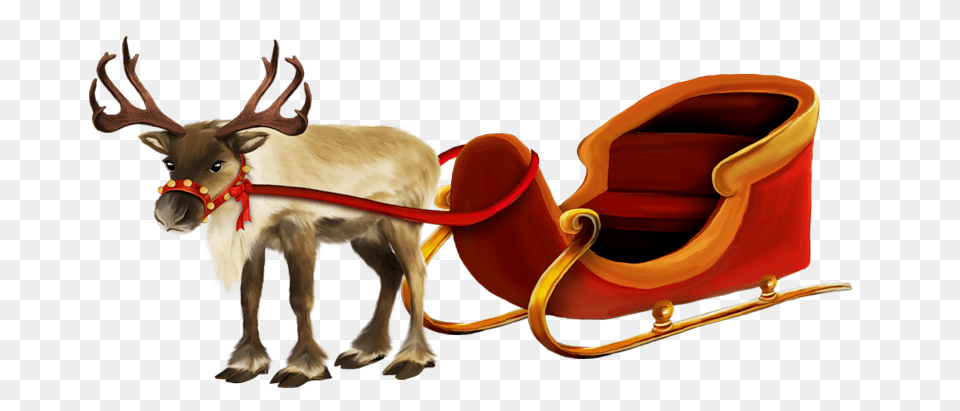 Santa Sleigh, Furniture, Animal, Cattle, Cow Free Png