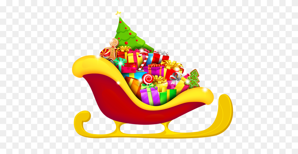 Santa Sleigh, Birthday Cake, Cake, Cream, Dessert Png Image