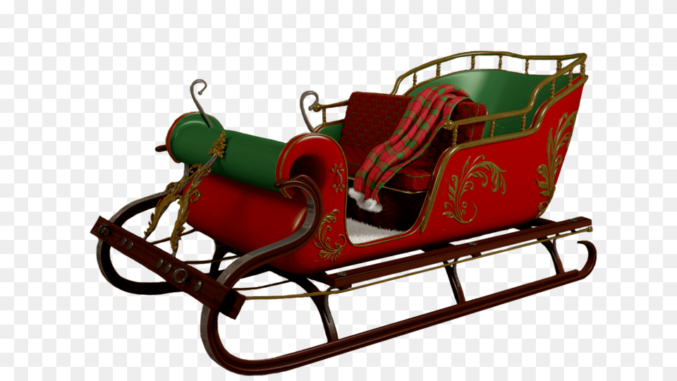 Santa Sleigh, Furniture, Car, Transportation, Vehicle Free Png Download