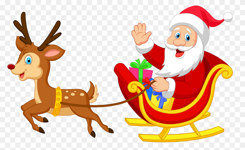 Santa Sleigh, Sled, Dynamite, Weapon Free Png