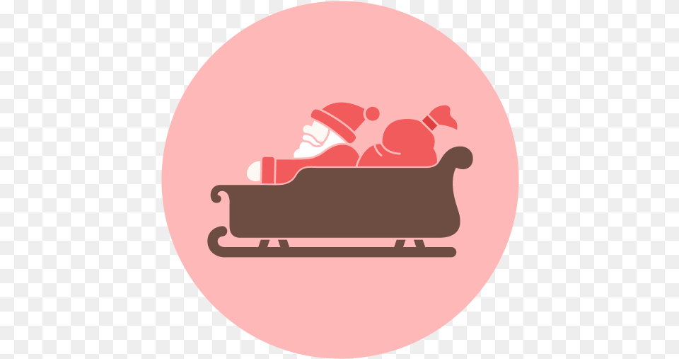 Santa Sleigh Christmas Free Icon Of U0026 Winter Sledding, Furniture, Bed, Cradle, Tub Png