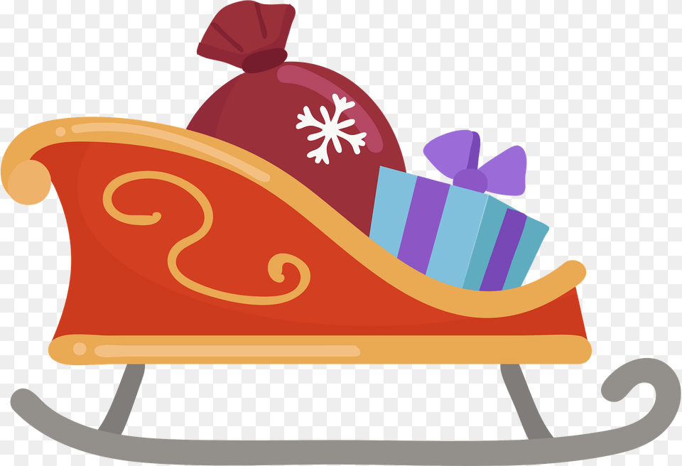 Santa Sleigh Clipart, Furniture, Dynamite, Weapon, Bed Free Transparent Png