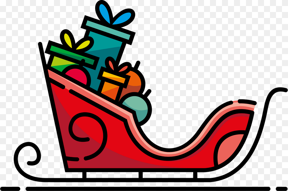 Santa Sleigh Clipart, Dynamite, Weapon, Furniture Free Png