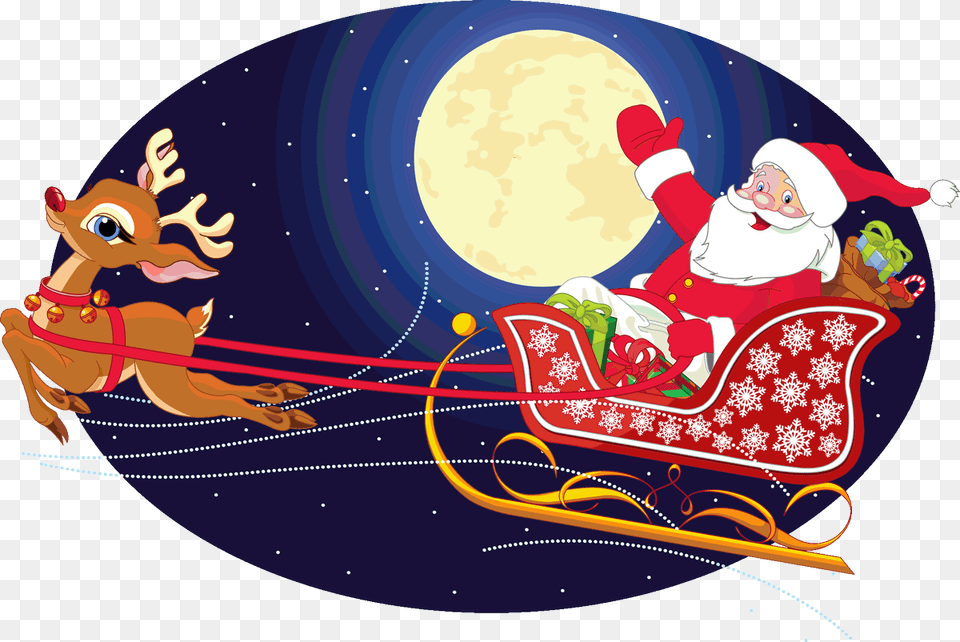 Santa Sleigh Clipart, Outdoors, Baby, Person, Sled Png