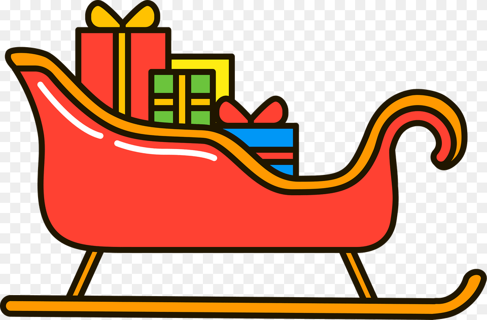 Santa Sleigh Clipart, Furniture, Dynamite, Weapon Free Png