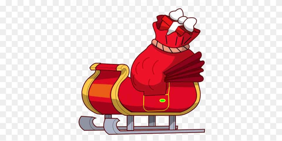 Santa Sleigh Clipart Merry Christmas Day 13 Sleigh Cartoon, Dynamite, Weapon, Sled Free Png Download
