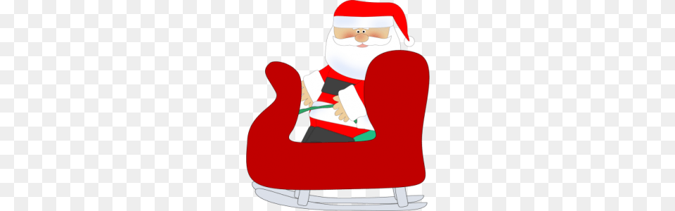 Santa Sleigh Clipart Santa Sleigh Clip Art Santa Sleigh, Furniture, Nature, Outdoors, Snow Png Image