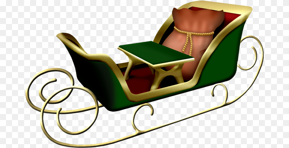 Santa Sleigh Download With Transparent Sled, Furniture Png