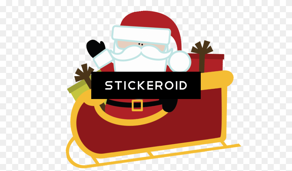 Santa Sleigh Holidays Clip Art, Bag, Advertisement Png Image