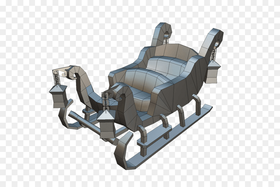 Santa Sleigh Low Poly 3d Models Snowmobile, Toy, Furniture, Cad Diagram, Diagram Png