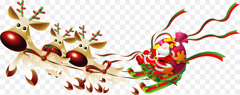 Santa Sleigh Santa Sleigh Background, Outdoors, Nature, Animal, Mammal Png Image