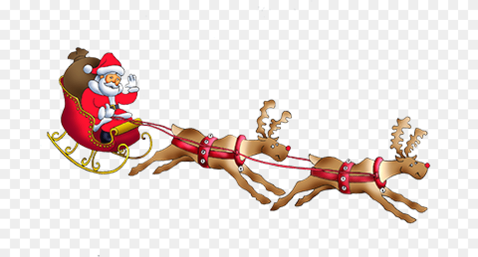 Santa Sleigh Without Background, Outdoors, Nature, Person, Animal Png