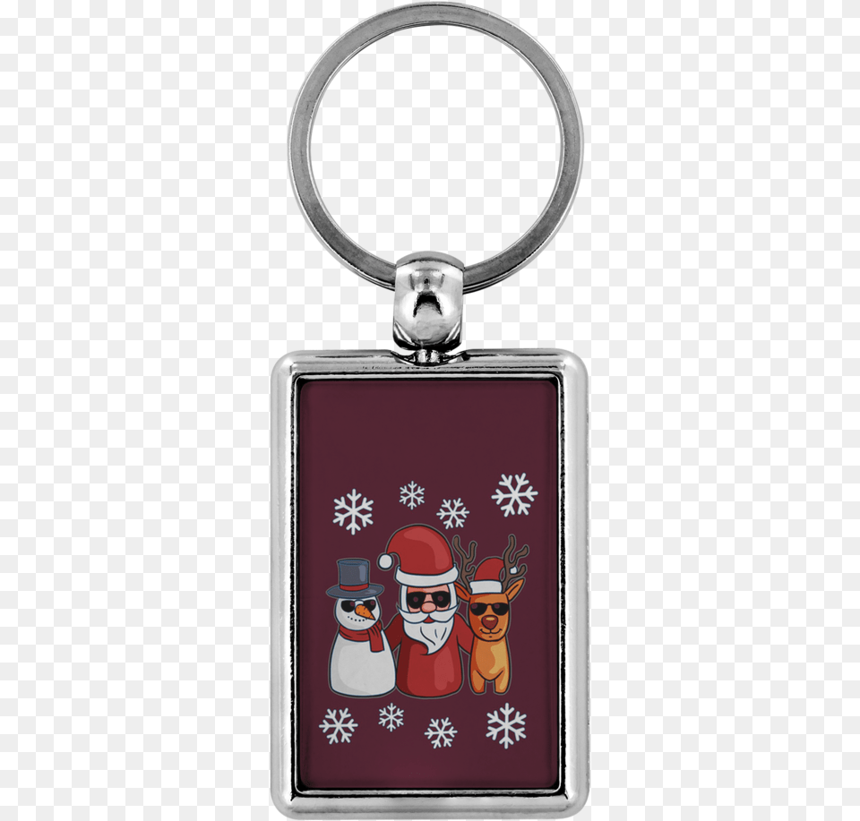 Santa Snowman Reindeer Keychain For Men Women Key Chain Anti Social Social Club Keychain, Accessories, Baby, Person, Face Free Png