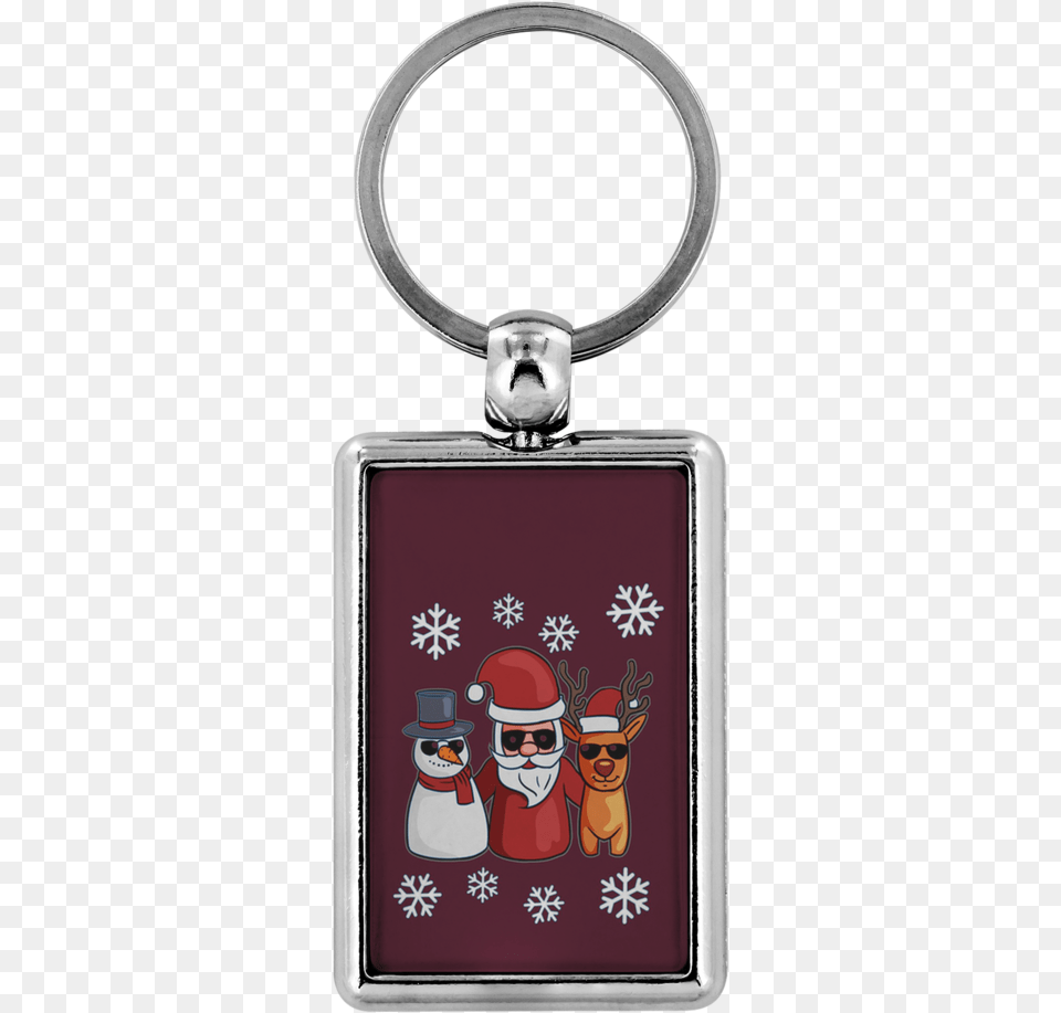 Santa Snowman Reindeer Keychain For Men Women Key Chain Gift, Accessories, Baby, Person, Face Free Png Download