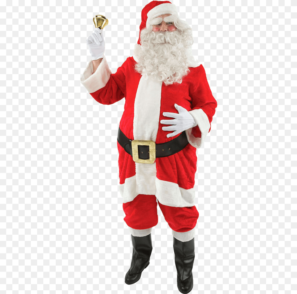 Santa Suit Banner Black And White Library Santa Claus Costume, Baby, Person, Clothing, Glove Free Png