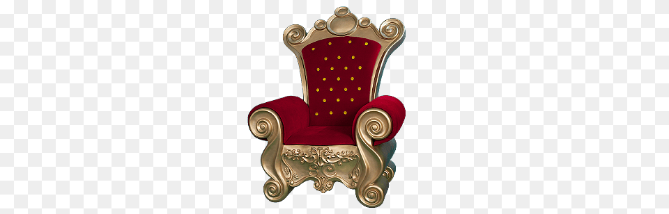 Santa Throne, Furniture, Chair, Armchair Png Image