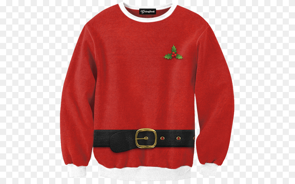 Santa Ugly Christmas Sweater, Clothing, Knitwear, Long Sleeve, Sleeve Png