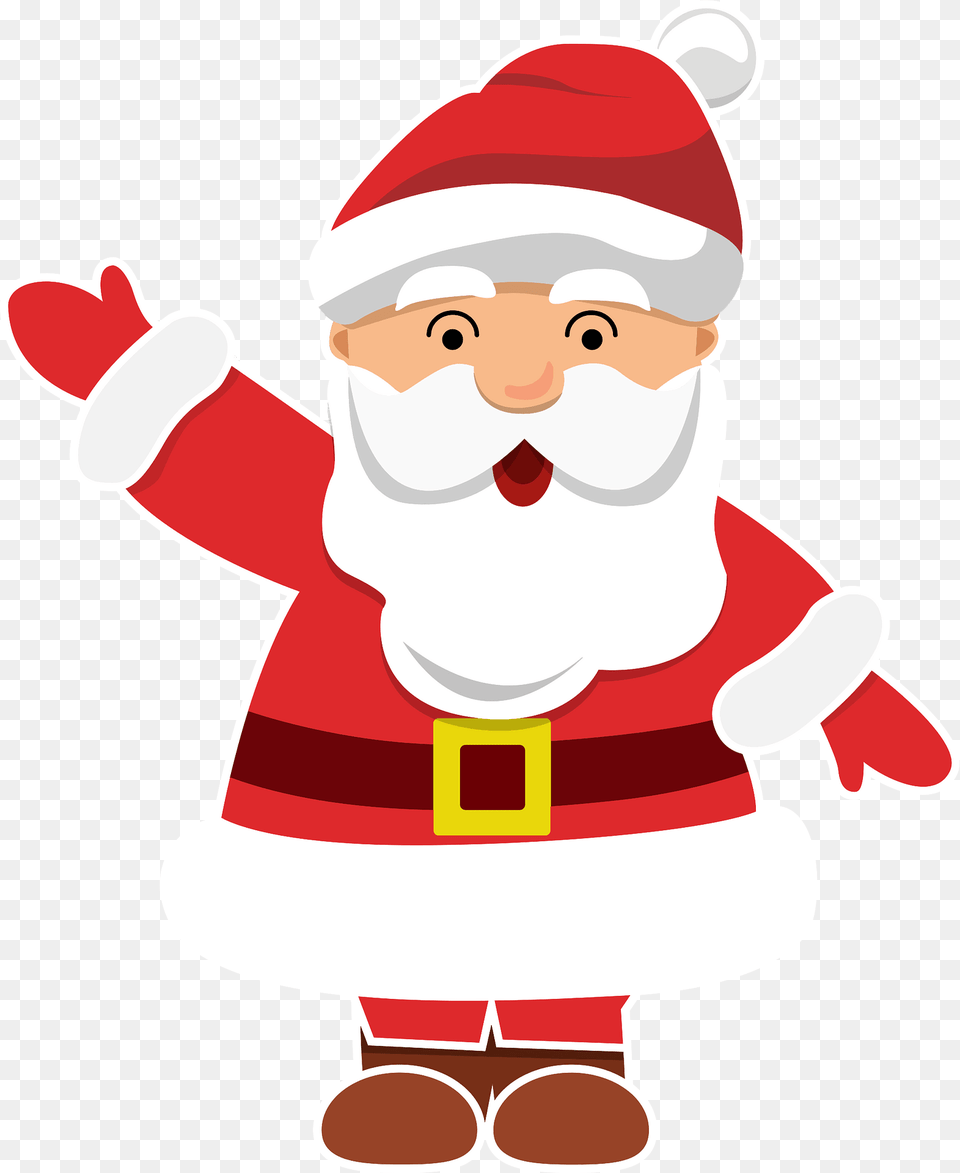 Santa Waving Clipart, Elf, Baby, Person, Face Free Png Download