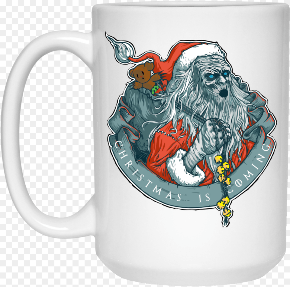 Santa White Walker Christmas Is Coming Mug Mug, Cup, Stein, Person, Head Free Png